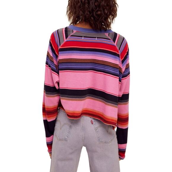 Free People Baja Striped Long Sleeve T-Shirt, XS - Picture 3 of 11